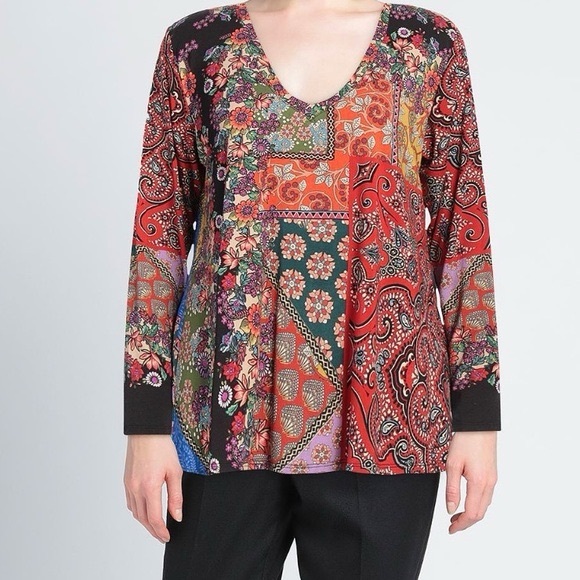 Johnny Was Moa Floral Paisley Long Sleeve Top Size XS - Picture 2 of 9